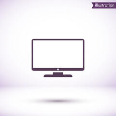 Monitor  vector icon , lorem ipsum Flat design