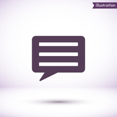 Chat sms  vector icon , lorem ipsum Flat design