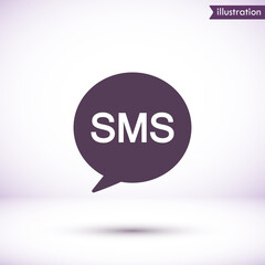 Sms  vector icon , lorem ipsum Flat design
