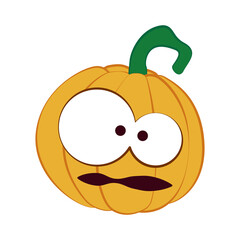 Vector sticker pumpkin for halloween