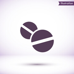 Pills  vector icon , lorem ipsum Flat design