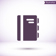 Book  vector icon , lorem ipsum Flat design