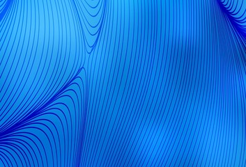 Naklejka premium Light BLUE vector background with wry lines.