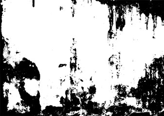 Obraz premium Vector grungy black isolated texture for your design. Dusty scratchy surface. Placard, brochure, packaging, illustration template, overlay, material design grunge texture