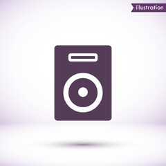 Loudspeaker vector icon , lorem ipsum Flat design