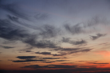 Beautiful view of morning sunrise with cloudy sky