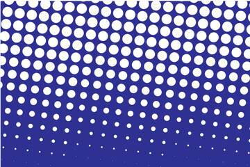 blue background with white polka dots