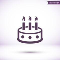 Cake  vector icon , lorem ipsum Flat design