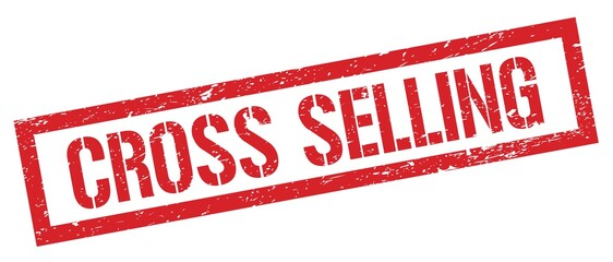 CROSS SELLING red grungy rectangle stamp.