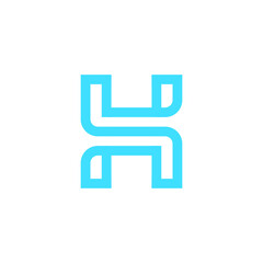 vector logo H alphabet icon illustration 