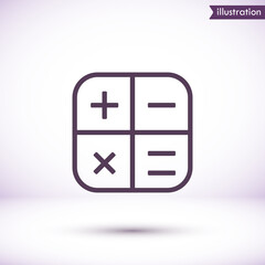 Calculator  vector icon , lorem ipsum Flat design