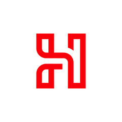 vector logo H alphabet icon illustration 