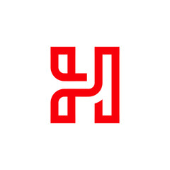 vector logo H alphabet icon illustration 