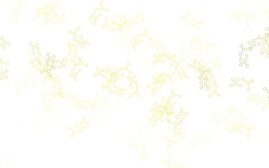 Light Green, Yellow vector background with forms of artificial intelligence.