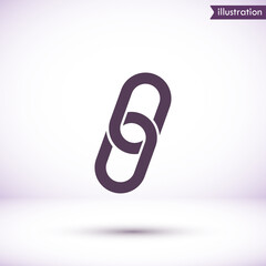 Chain vector icon , lorem ipsum Flat design