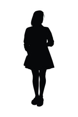 Young woman silhouette vector