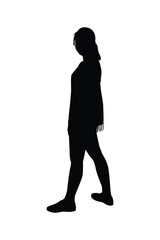 Young woman silhouette vector