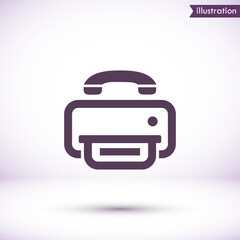 Printer  vector icon  , lorem ipsum Flat design