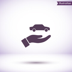 Car  vector icon , lorem ipsum Flat design