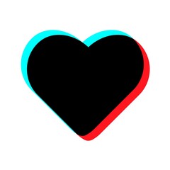 Heart, like icon, symbol.Social media concept.Flat design