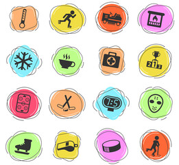 ice rink icon set