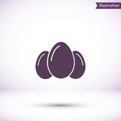 egg icon vector, solid illustration