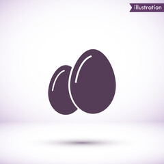 egg icon vector, solid illustration , lorem ipsum Flat design