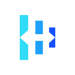 Fototapeta premium vector logo H alphabet icon illustration 