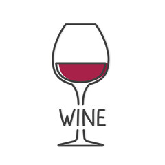 glass of red wine icon- vector illustration