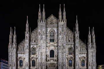 Milano, duomo in notturna