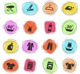 laundry icon set