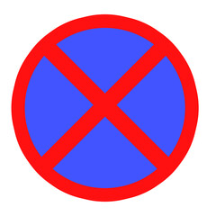 Obraz premium Absolutely NO STOPPING road sign.