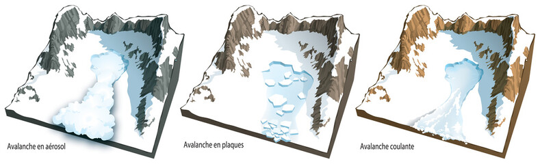 Avalanches - Trois types d’avalanches