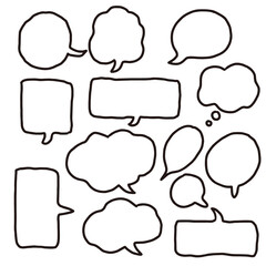 フキダシ　吹き出し　シンプル　セット