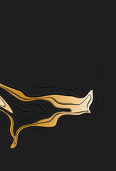 Map line of topography.Dark topographic map concept with space for your copy.Mountain hiking. 3D Cartography concept background. Map mockup infographics. World map Template. Stock vector illustration