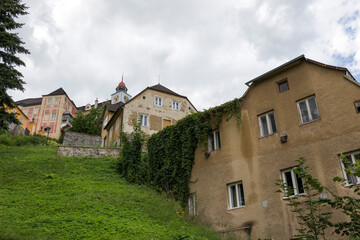 Fototapeta na wymiar Castle Jansky vrch in the little Town Javornik, Rychlebske Mountains, Northern Moravia, Czech Republic