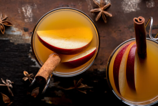 Hot Apple Cider Drink From Above