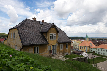 View on the little Town Javornik, Rychlebske Mountains, Northern Moravia, Czech Republic