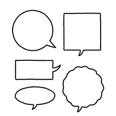 フキダシ　吹出し　モノクロ　シンプル　セット