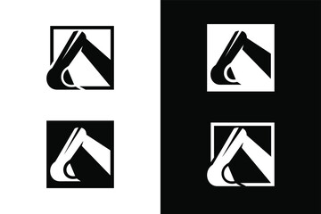 Excavator design concept. Very suitable in various business purposes, also for icon, symbol and many more.
