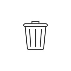 Trash can linear icon. Trash line outline vector illustration isolated on white background