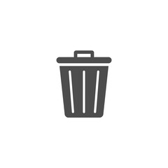 Trash can icon. Trash outline vector illustration isolated on white background