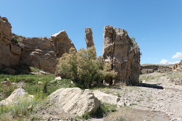 Geological formations in Angels canyon, Armenia