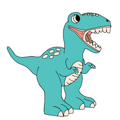 Dinosaur vector illustration. For textile design. Book illustration