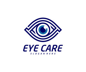 Eye logo design vector template, Creative eye logo concept, Icon symbol, Illustration