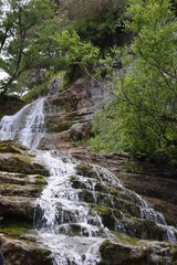 waterfall in the mountains