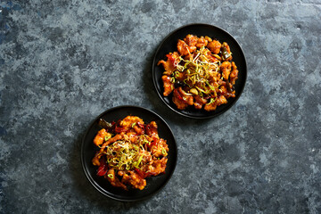 Spicy garlic fried chicken (Kkanpunggi)