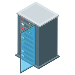 
Data storage server in isometric design 
