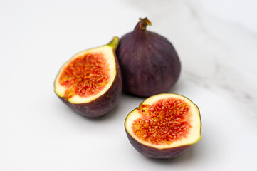 fresh figs isolated on white