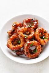 Bacon wrapped onion rings